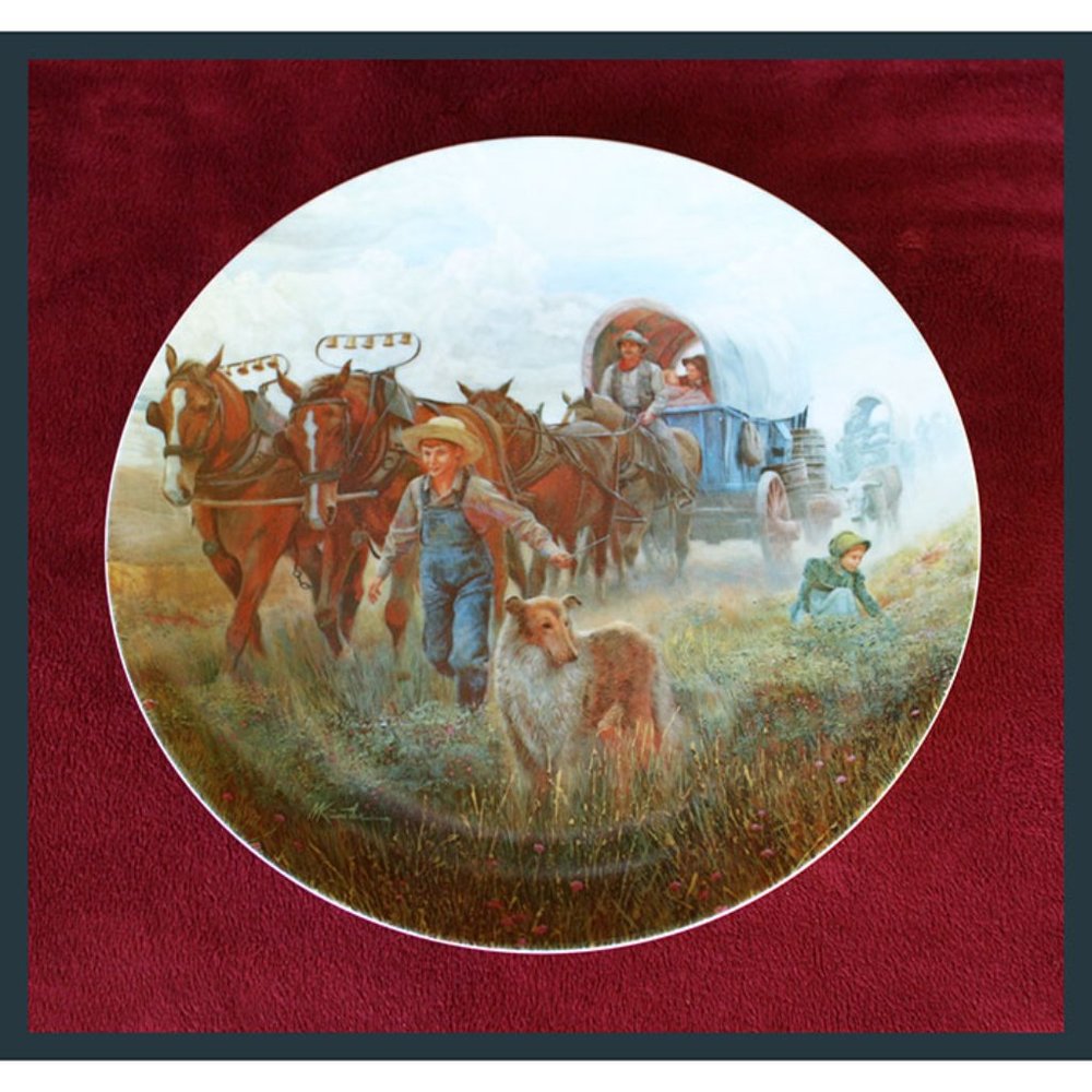 limited edition collectors plate Westward Ho! by Mort Kunstler - 1987